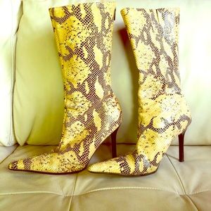 ALDO python all leather boots - 7